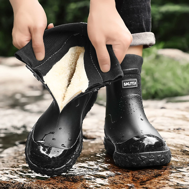 Men Winter Waterproof Rain Boo - Fishing Socks 评论和价格